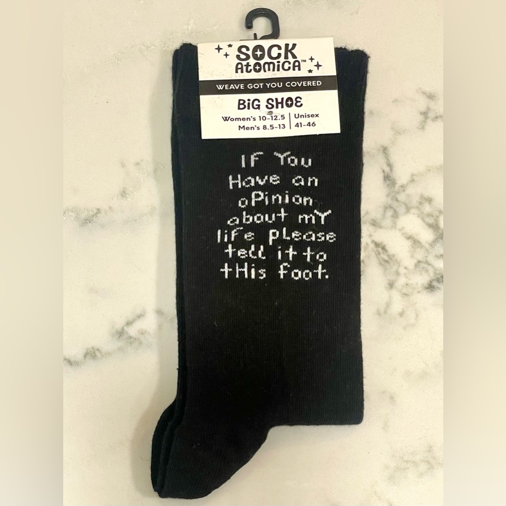 Sock Atomica Women's 10-12.5‎ Unisex
Men's 8.5-13- New